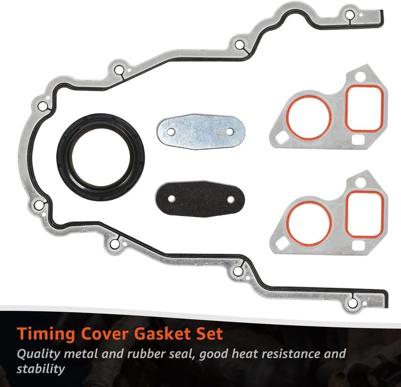 CHARMKER LS Front Timing Cover w/Gaskets bolts kit Compatible with LS2 LS3 Gen Ⅳ LSx Non-VVT 4.8L 5.3L 6.0L 6.2L Engines Replace 12633906 12600326 Aluminum Parts - Image 5